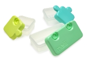 Imagine RECIPIENT HRANA BEBE MODEL PUZZLE, MELII, ALBASTRU&VERDE