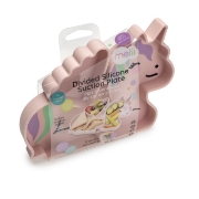 Imagine Farfurie compartimentată din silicon cu ventuză, Melii – Unicorn