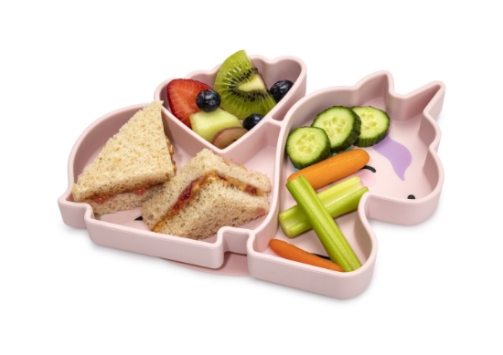 Imagine Farfurie compartimentată din silicon cu ventuză, Melii – Unicorn