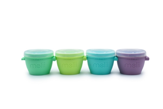 Imagine Set 4 recipiente silicon Snap&Go, Melii, 4×177 ml