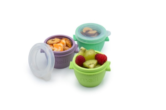 Imagine Set 4 recipiente silicon Snap&Go, Melii, 4×177 ml