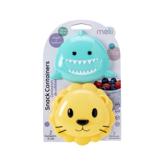 Imagine SET 2 RECIPIENTE HRANA BEBE, MELII, MODEL SHARK&LION