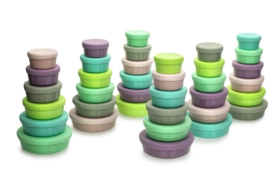 Imagine Set 6 recipiente hrană bebe, Melii, model Turn