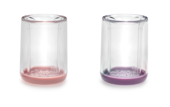Imagine  Set 2 pahare copii design interior urs, Melii, roz & mov
