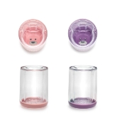 Imagine  Set 2 pahare copii design interior urs, Melii, roz & mov