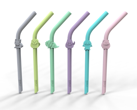 Imagine Set 6 buc paie silicon reutilizabile model animale Melii