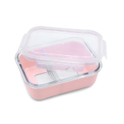 Imagine RECIPIENT STICLA 740ML CU HUSA ANTIDERAPANTA SILICON MELII ROZ
