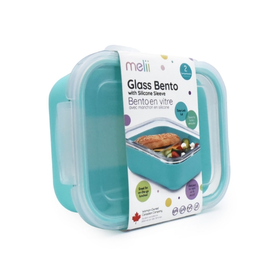 Imagine RECIPIENT STICLA 740 ML CU HUSA ANTIDERAPANTA SILICON MELII BLUE