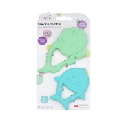 Imagine SET 2 JUCARII DENTITIE SILICON MELII MODEL DINO + RECHIN