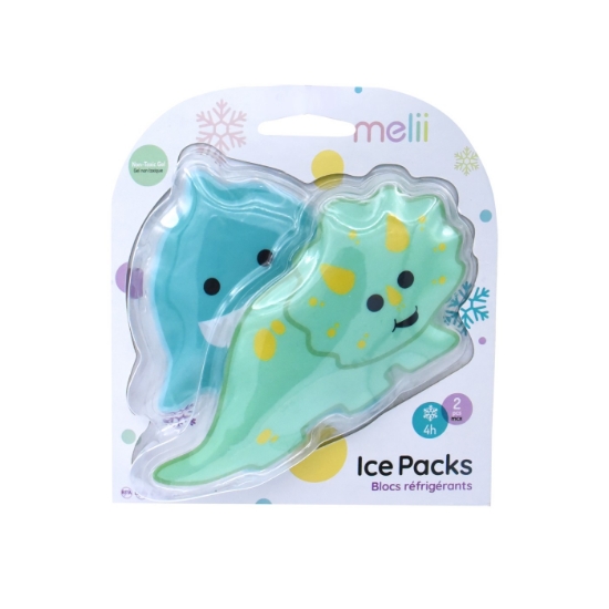 Imagine Set 2 pachete gel termic Melii model dino + rechin