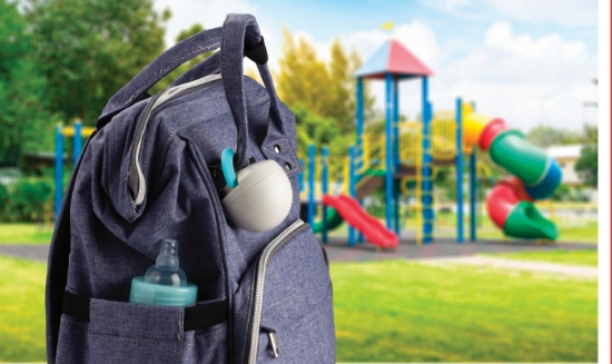 Imagine Suport pentru depozitare suzetă Melii, Biluță Grey & Blue