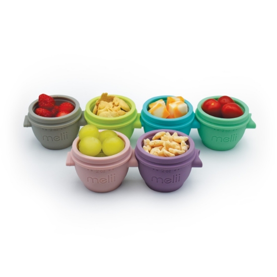 Imagine Set 6 recipiente silicon Snap&Go, Melii, 59 ml