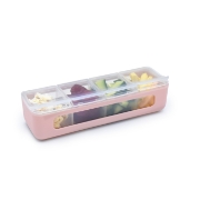 Imagine Cutie snack cu 4 compartimente, Melii, roz