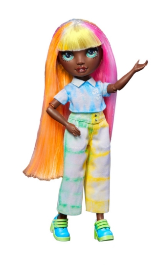 Imagine RAINBOW HIGH WATERCOLOR CREATE PAPUSA OCHI VERZI