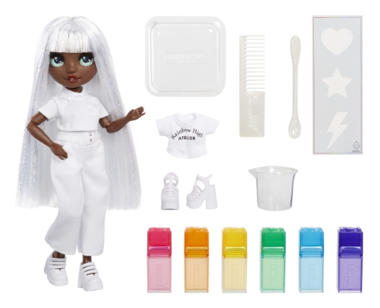 Imagine RAINBOW HIGH WATERCOLOR CREATE PAPUSA OCHI VERZI