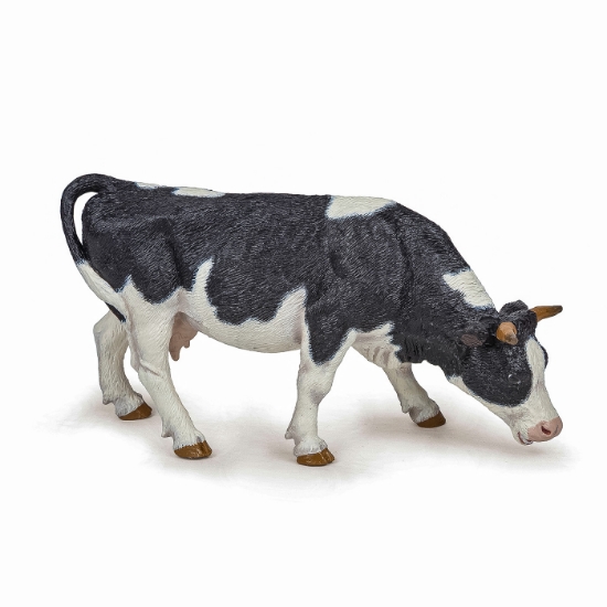 Imagine PAPO FIGURINA VACA ALB CU NEGRU