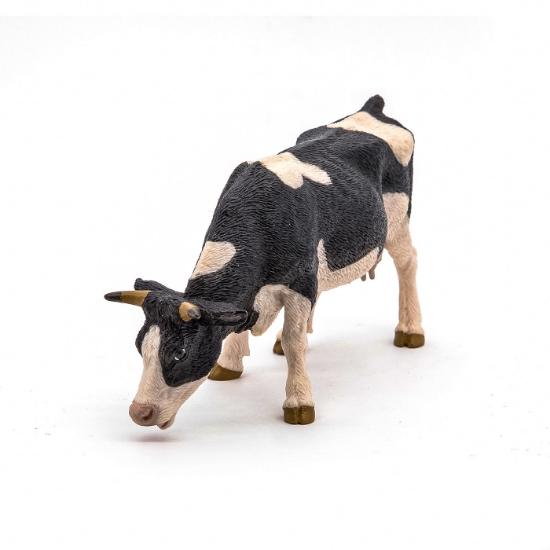 Imagine PAPO FIGURINA VACA ALB CU NEGRU