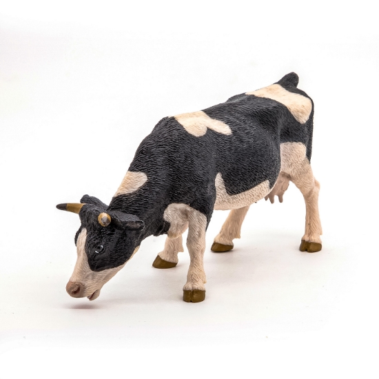 Imagine PAPO FIGURINA VACA ALB CU NEGRU