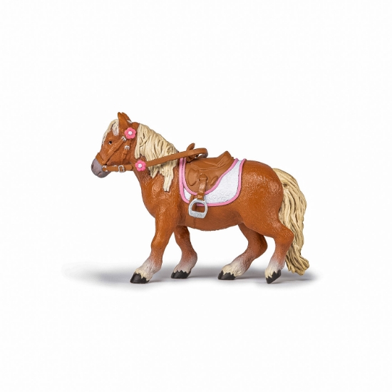 Imagine PAPO FIGURINA PONEI SHETLAND CU SA