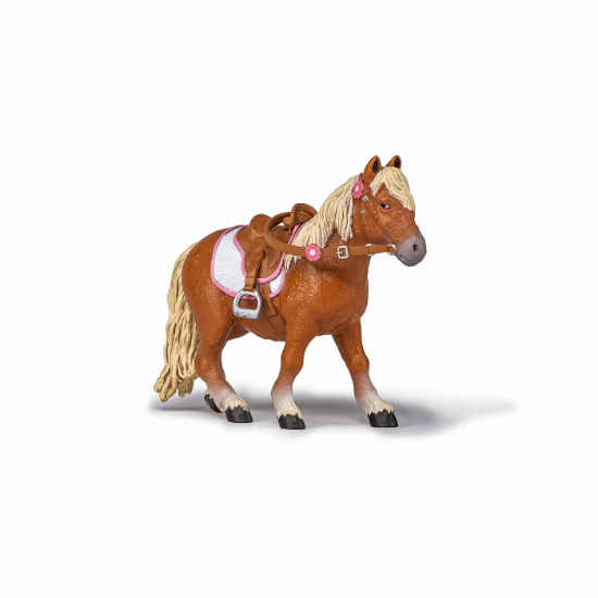 Imagine PAPO FIGURINA PONEI SHETLAND CU SA