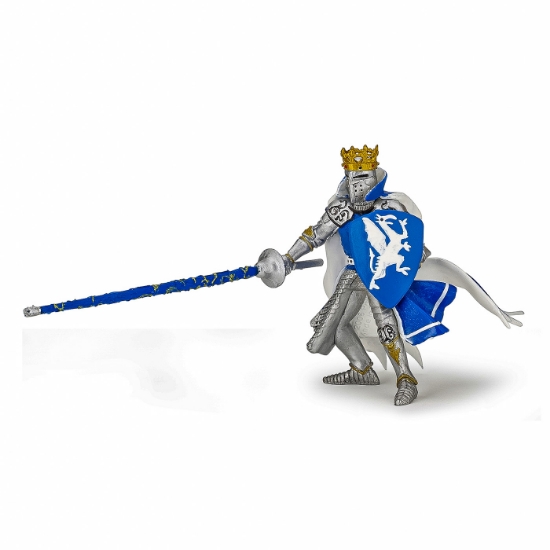 Imagine PAPO FIGURINA REGE CU BLAZON DRAGON albastru