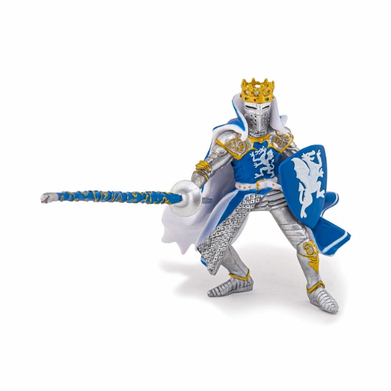 Imagine PAPO FIGURINA REGE CU BLAZON DRAGON albastru