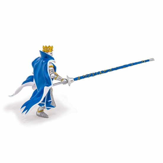 Imagine PAPO FIGURINA REGE CU BLAZON DRAGON albastru