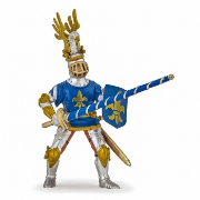 Imagine PAPO FIGURINA CAVALER CRIN ALBASTRU