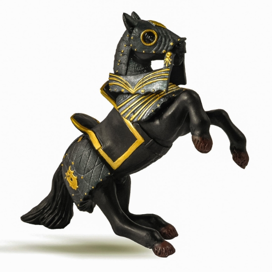 Imagine PAPO FIGURINA CAL NEGRU IN ARMURA