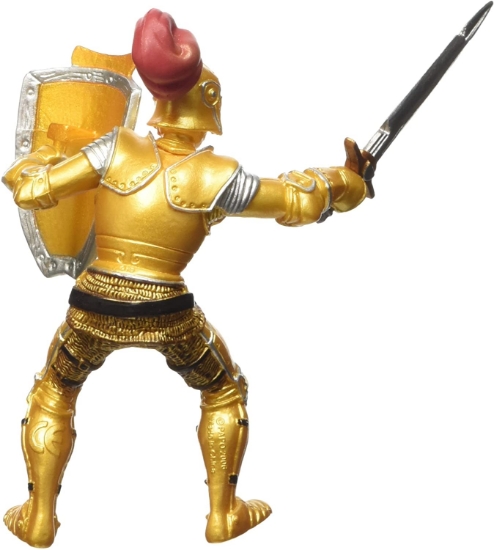 Imagine PAPO FIGURINA CAVALER IN ARMURA AURIE