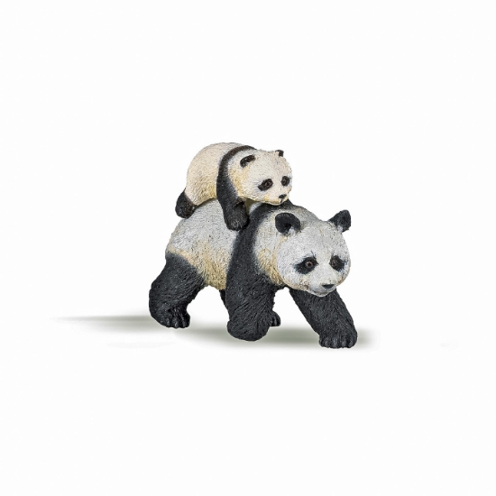 Imagine PAPO FIGURINA URSULET PANDA CU PUI
