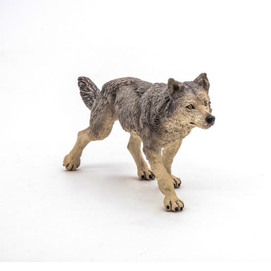 Imagine PAPO FIGURINA LUP GRI