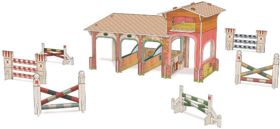 Imagine PAPO FIGURINA SET PONEY CLUB-BOXA CARTON+4 FIGURINE