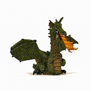 Imagine PAPO FIGURINA DRAGON VERDE INARIPAT CU FLACARA