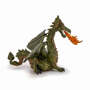 Imagine PAPO FIGURINA DRAGON VERDE INARIPAT CU FLACARA