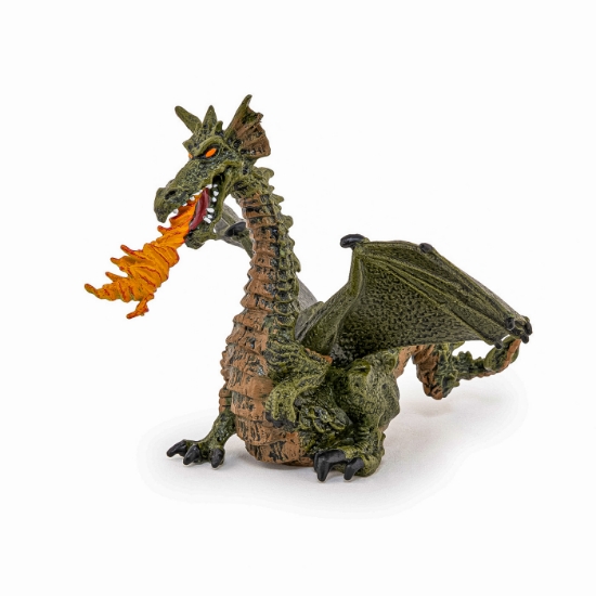 Imagine PAPO FIGURINA DRAGON VERDE INARIPAT CU FLACARA