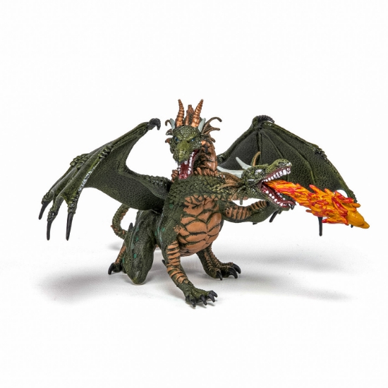 Imagine PAPO FIGURINA DRAGON CU 2 CAPETE
