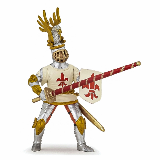 Imagine PAPO FIGURINA CAVALER CRIN ALB