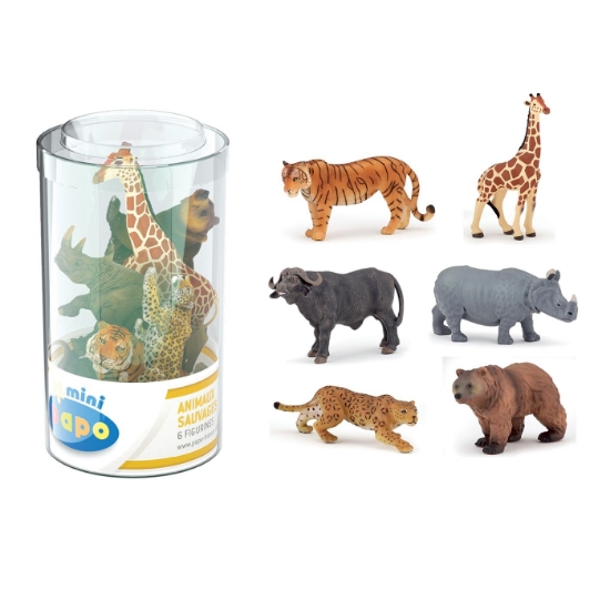Imagine PAPO FIGURINA SET 6 MINIANIMALE SALBATICE