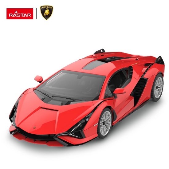 Imagine MASINA CU TELECOMANDA LAMBORGHINI SIAN ROSU CU SCARA 1 LA 14