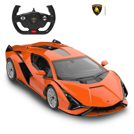 Imagine MASINA CU TELECOMANDA LAMBORGHINI SIAN PORTOCALIU CU SCARA 1 LA 14