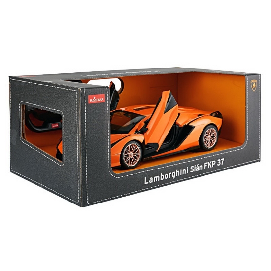 Imagine MASINA CU TELECOMANDA LAMBORGHINI SIAN PORTOCALIU CU SCARA 1 LA 14