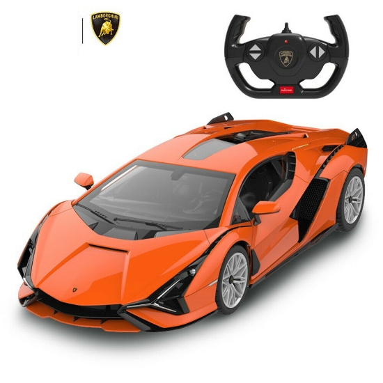 Imagine MASINA CU TELECOMANDA LAMBORGHINI SIAN PORTOCALIU CU SCARA 1 LA 14