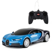 Imagine MASINA CU TELECOMANDA BUGATTI CHIRON ALBASTRU CU SCARA 1 LA 24