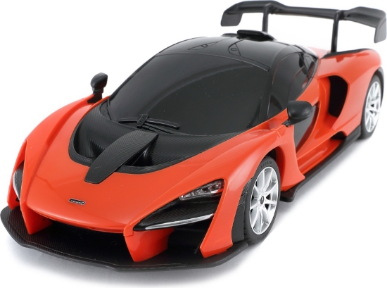 Imagine MASINA CU TELECOMANDA McLAREN SENNA PORTOCALIU CU SCARA 1 LA 18