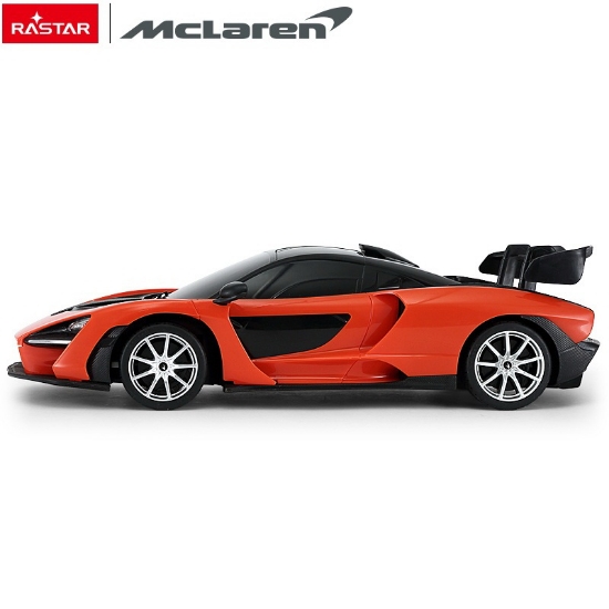 Imagine MASINA CU TELECOMANDA McLAREN SENNA PORTOCALIU CU SCARA 1 LA 18