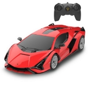Imagine MASINA CU TELECOMANDA LAMBORGHINI SIAN ROSU CU SCARA 1 LA 24