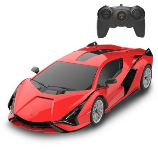 Imagine MASINA CU TELECOMANDA LAMBORGHINI SIAN ROSU CU SCARA 1 LA 24