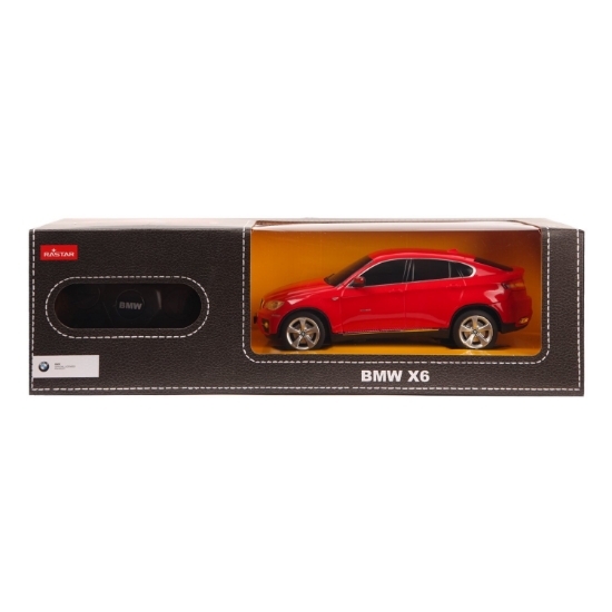 Imagine MASINA CU TELECOMANDA BMW X6 ROSU CU SCARA 1 LA 24