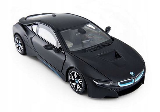 Imagine Mașinuță metalică BMW i8 negru scară 1 la 24